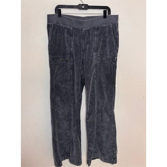 XCVI Gray Brushed Corduroy Wide Leg Pull On Pants XL - Picture 1 of 6